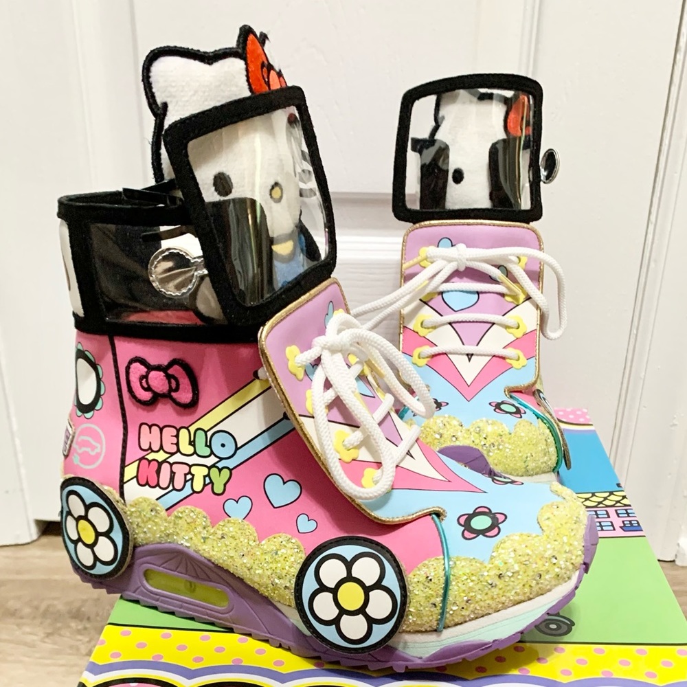 Irregular Choice Hello Kitty Sneakers Light Up  - UK 38 - US 7.5 NEW